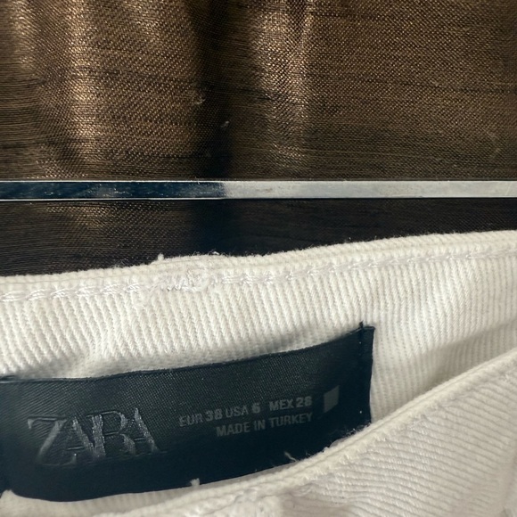 Z1975 HIGH-WAIST STRAIGHT FULL-LENGTH JEANS Sz 6 white - Picture 4 of 9